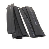Maxbell 48PCS Assorted PVC Heat Shrinkable Tubing Wire Cable Sleeve 6 Sizes Black