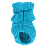 Maxbell Dog Puppy Warm Winter Knitted Sweater Clothes Apparel Costume 4# Lake Blue