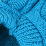 Maxbell Dog Puppy Warm Winter Knitted Sweater Clothes Apparel Costume 4# Lake Blue
