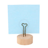 Maxbell Bulb Clip Photo Holder Picture Card Note Memo Display Wood Base Standing DIY