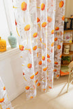 Maxbell 1x2M Sunflower Voile Window Burnt-Out Curtain Sheer Panel Tulle with Beads