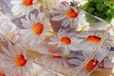Maxbell 1x2M Sunflower Voile Window Burnt-Out Curtain Sheer Panel Tulle with Beads