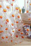 Maxbell 1x2M Sunflower Voile Window Burnt-Out Curtain Sheer Panel Balcony Divider