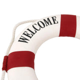 Maxbell Welcome Red Nautical Wall Decor Ship Boat Ring Life Buoy Preserver 35cm