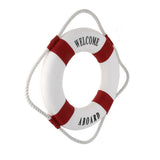 Maxbell Welcome Red Nautical Wall Decor Ship Boat Ring Life Buoy Preserver 35cm