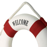 Maxbell Welcome Red Nautical Wall Decor Ship Boat Ring Life Buoy Preserver 35cm