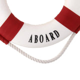 Maxbell Welcome Red Nautical Wall Decor Ship Boat Ring Life Buoy Preserver 35cm