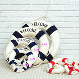Maxbell Welcome Red Nautical Wall Decor Ship Boat Ring Life Buoy Preserver 35cm