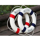 Maxbell Welcome Red Nautical Wall Decor Ship Boat Ring Life Buoy Preserver 35cm