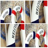 Maxbell Welcome Red Nautical Wall Decor Ship Boat Ring Life Buoy Preserver 35cm