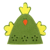 4pcs Cute Chick Design Easter Egg Covers Holder Decoration Ornament Green