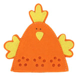 Maxbell  4pcs Cute Chick Design Easter Egg Covers Holder Decoration Ornament Orange