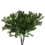 Maxbell Green Artificial Plastic Plant 6 Branches Parsley Grass Home Wedding Decor