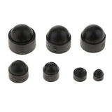 145 Pieces Dome Hex Bolt Nut Head Caps Cover Plastic Black M4 M5 M6 M8 M10 M12 - Aladdin Shoppers