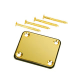 Maxbell Gold Neck Plate w/ Screws For Fender Strat Electric Guitar