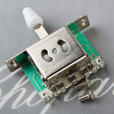 Maxbell 5 Way Blade Switch w/ White Knob For Fender Strat Electric Guitar