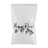 Maxbell Footful 6 Pair of Black PU Round Heel Plate for High-Heeled Shoes 9mm Diameter 600 Style