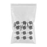 Maxbell Footful 6 Pair of Black PU Heel Plate for High-Heeled Shoes 12x12mm 606A Style