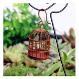 1/6 Dollhouse Bronze Metal Birdcage with Hanger Fairy Garden Accessory Decor - Aladdin Shoppers