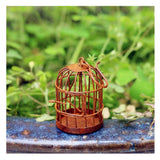 1/6 Dollhouse Bronze Metal Birdcage with Hanger Fairy Garden Accessory Decor - Aladdin Shoppers