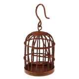 1/6 Dollhouse Bronze Metal Birdcage with Hanger Fairy Garden Accessory Decor - Aladdin Shoppers