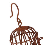 1/6 Dollhouse Bronze Metal Birdcage with Hanger Fairy Garden Accessory Decor - Aladdin Shoppers