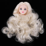 1/6 Makeup Female Head Sculpt with 3D Blue Eyes for BJD, for OB, XinYi Doll Kids DIY Making - Aladdin Shoppers