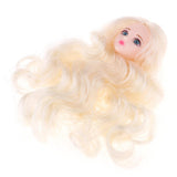 1/6 Makeup Female Head Sculpt with 3D Blue Eyes for BJD, for OB, XinYi Doll Kids DIY Making - Aladdin Shoppers