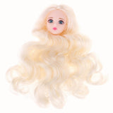 1/6 Makeup Female Head Sculpt with 3D Blue Eyes for BJD, for OB, XinYi Doll Kids DIY Making - Aladdin Shoppers