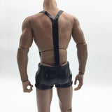 1/6 Male PU Leather Straps shorts for 12'' Action Figure Black - Aladdin Shoppers