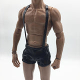 1/6 Male PU Leather Straps shorts for 12'' Action Figure Black - Aladdin Shoppers