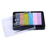 Maxbell Fashion Ink Pad Korea Stationery DIY Craft for Paper Fabric Wood Colorful Rainbow 3