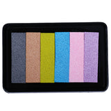 Maxbell Fashion Ink Pad Korea Stationery DIY Craft for Paper Fabric Wood Colorful Rainbow 3