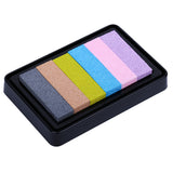 Maxbell Fashion Ink Pad Korea Stationery DIY Craft for Paper Fabric Wood Colorful Rainbow 3