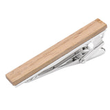 Maxbell Men Vintage Classic Wood Simple Necktie Tie Wedding Bar Clasp Clip Clamp Pin