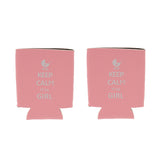 Maxbell Pair Keep Calm It's a Girl Pattern Stubby Beer Bottle Cooler Sleeve for Baby Shower Party