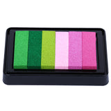 Maxbell Fashion Ink Pad Korea Stationery DIY Craft for Paper Fabric Wood Colorful Rainbow