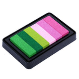 Maxbell Fashion Ink Pad Korea Stationery DIY Craft for Paper Fabric Wood Colorful Rainbow