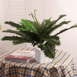 Maxbell Artificial Plants 24 Branches Green Persian Leaves Leaf Grass Floral Table Decor