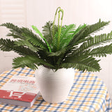 Maxbell Artificial Plants 24 Branches Green Persian Leaves Leaf Grass Floral Table Decor