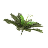 Maxbell Artificial Plants 24 Branches Green Persian Leaves Leaf Grass Floral Table Decor