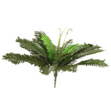 Maxbell Artificial Plants 24 Branches Green Persian Leaves Leaf Grass Floral Table Decor