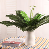 Maxbell Artificial Plants 24 Branches Green Persian Leaves Leaf Grass Floral Table Decor