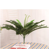 Maxbell Artificial Plants 24 Branches Green Persian Leaves Leaf Grass Floral Table Decor