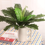 Maxbell Artificial Plants 24 Branches Green Persian Leaves Leaf Grass Floral Table Decor