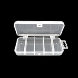 Maxbell Plastic Fishing Tackle Box 5-slots Lures Storage Bait Case Tool Organizer
