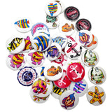 Maxbell Pack of 50 Assorted Ocean Series Pattern Wooden Buttons for Sewing Crafts