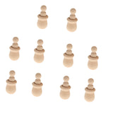 Maxbell Natural Wooden Peg People Nesting Set Peg Dolls Set Kids Montessori Toy Pack of 10