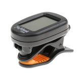 Maxbell Clip on LCD Digital Chromatic Electric Guitar Tuner for Bass Ukulele Banjo Mandolin Black