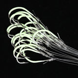 Maxbell 20pcs Shine Luminous Fishing Hooks with String Barbed Jig Hook Tackle #22